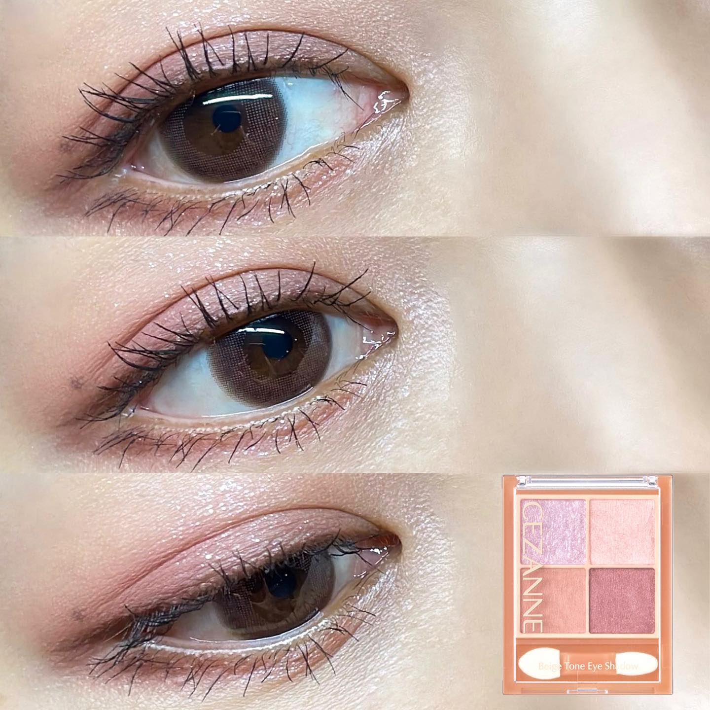 ベージュトーンアイシャドウ/CEZANNE/アイシャドウパレットを使ったクチコミ（1枚目）