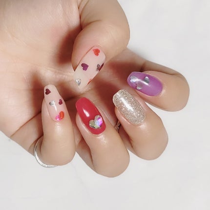 セミキュアジェルネイル(ハンド)/ohora/ネイルシールを使ったクチコミ(3枚目)