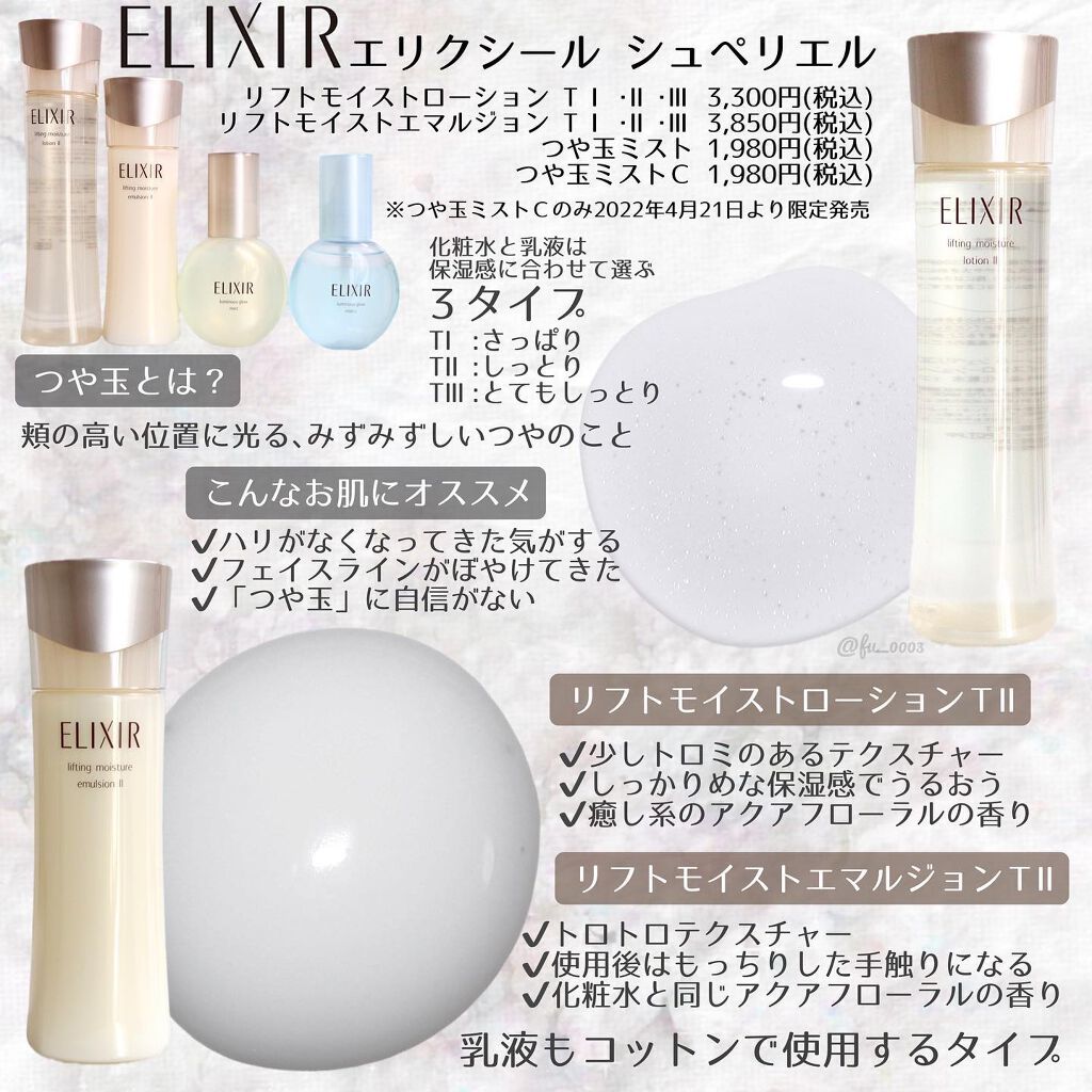エリクシール シュペリエル リフトモイスト ローション W I/エリクシール/化粧水を使ったクチコミ(2枚目)