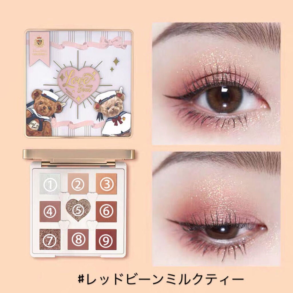 Love Bear 9色 アイシャドウパレット/FlowerKnows/アイシャドウパレットを使ったクチコミ(2枚目)