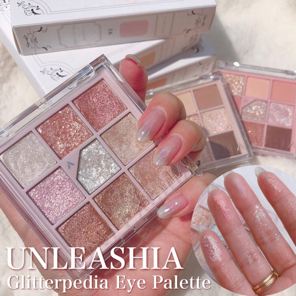 グリッターペディアアイパレット/unleashia/アイシャドウパレットを使ったクチコミ(1枚目)
