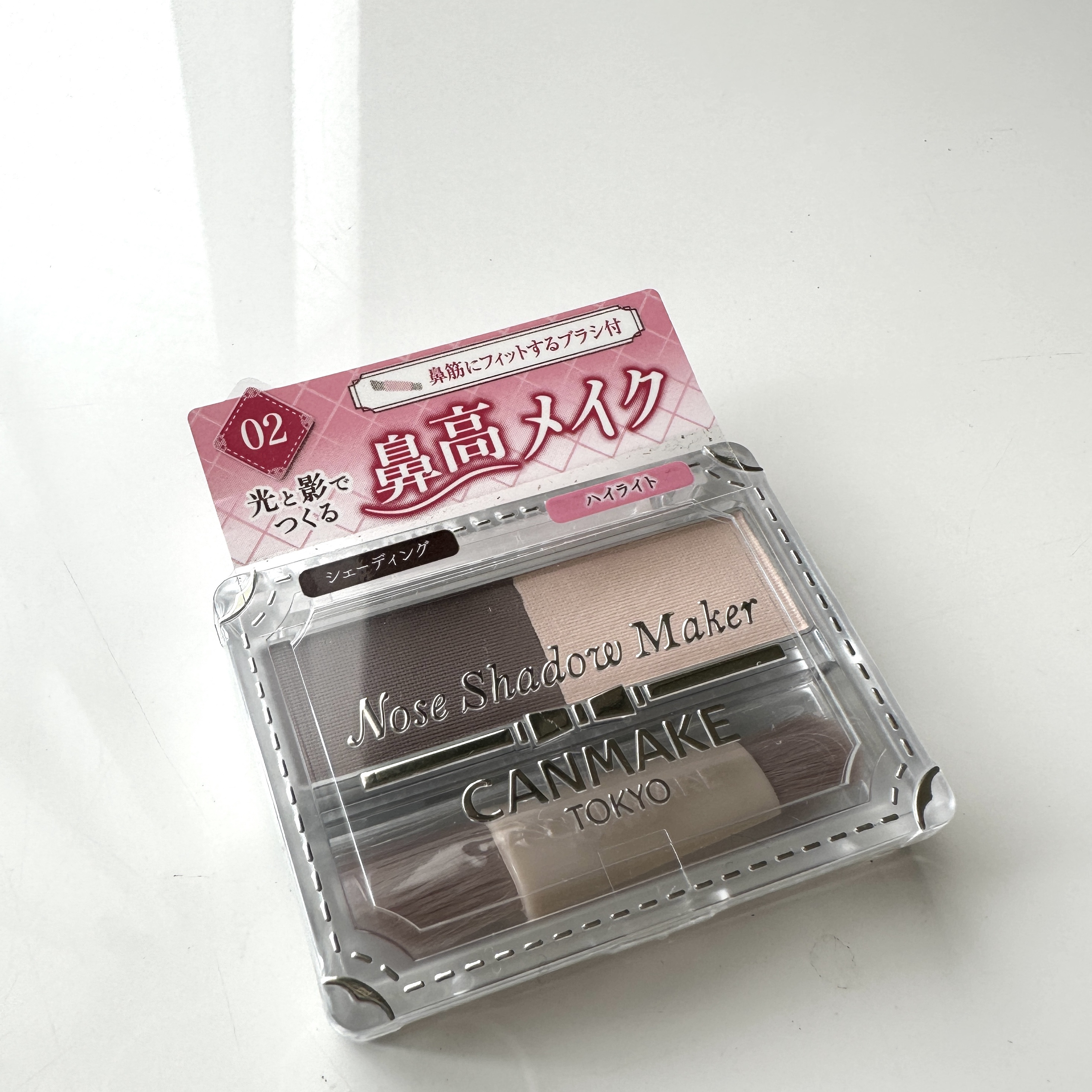 ノーズシャドウメーカー 02 グレイッシュピンク/キャンメイク/ハイライト・シェーディングを使ったクチコミ（2枚目）