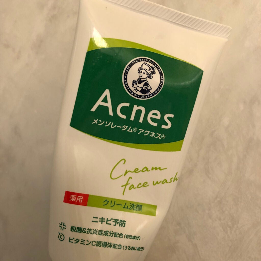 メンソレータムアクネス 薬用クリーム洗顔/メンソレータム アクネス/洗顔フォームを使ったクチコミ(1枚目)