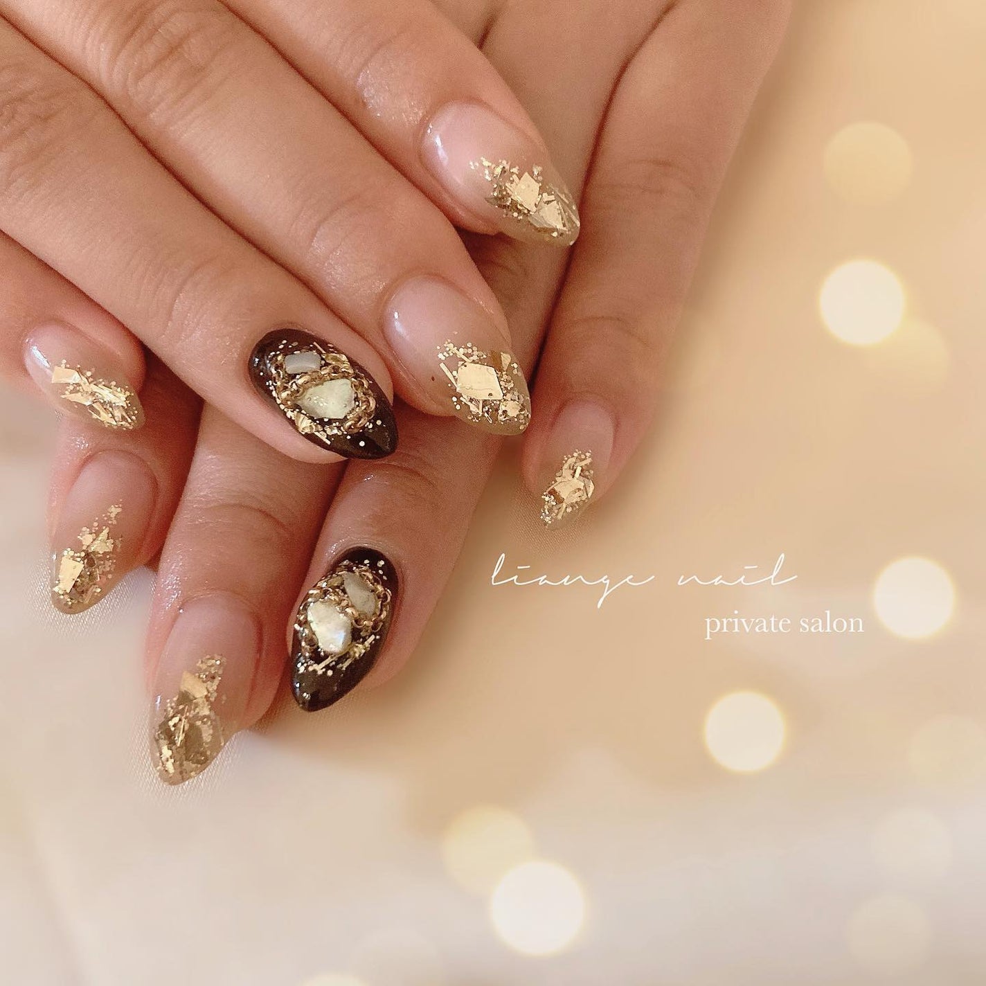 Yuki on LIPS 「.キラキラ🤍...Liangenail千葉県柏市高南台アリオ柏..」(1枚目)