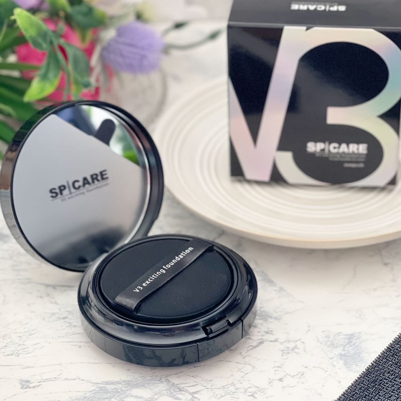 V3 エキサイティングファンデーション/SPICARE/クッションファンデーションを使ったクチコミ(2枚目)