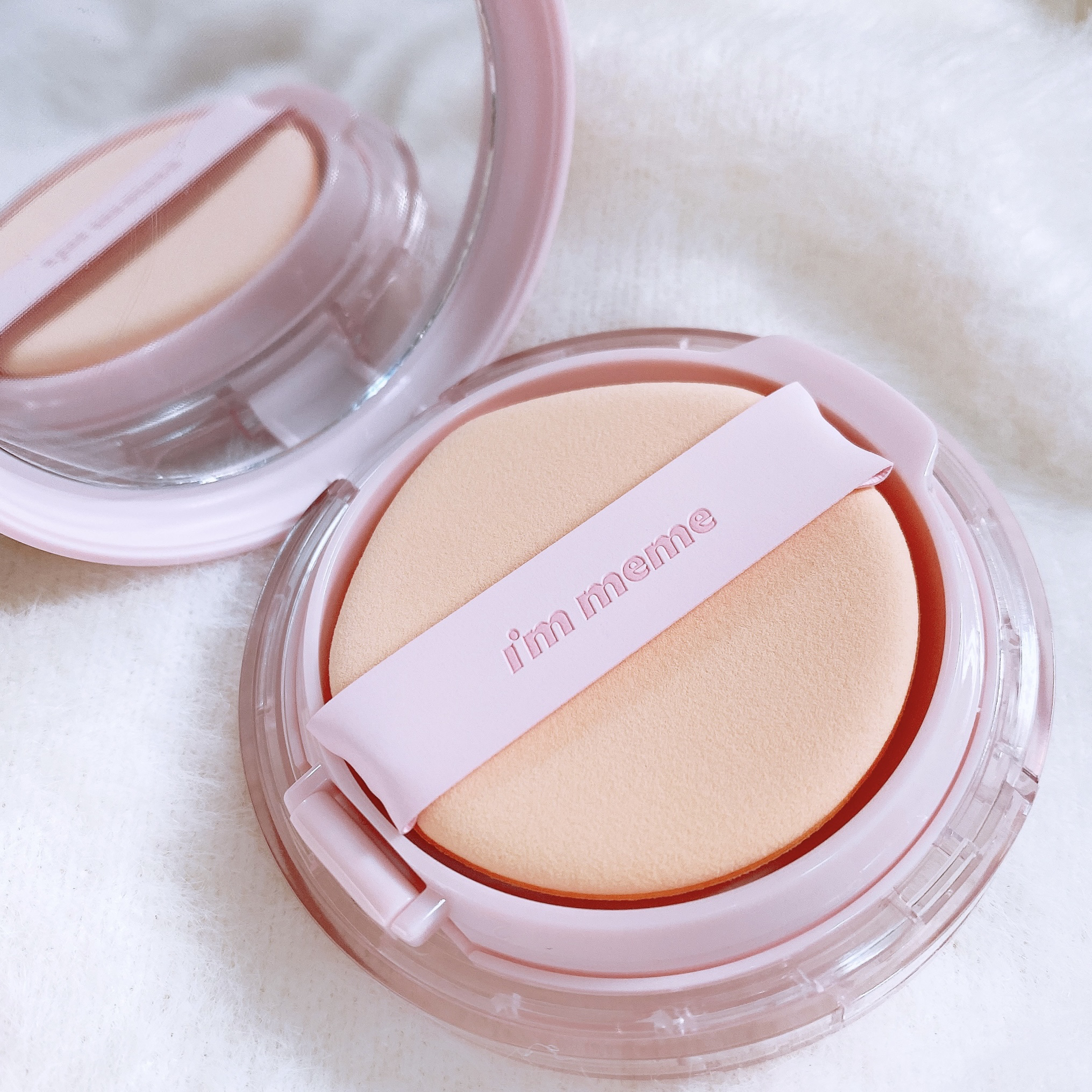 ワンダーベルベットラスティングクッション/i’m meme/クッションファンデーションを使ったクチコミ（2枚目）