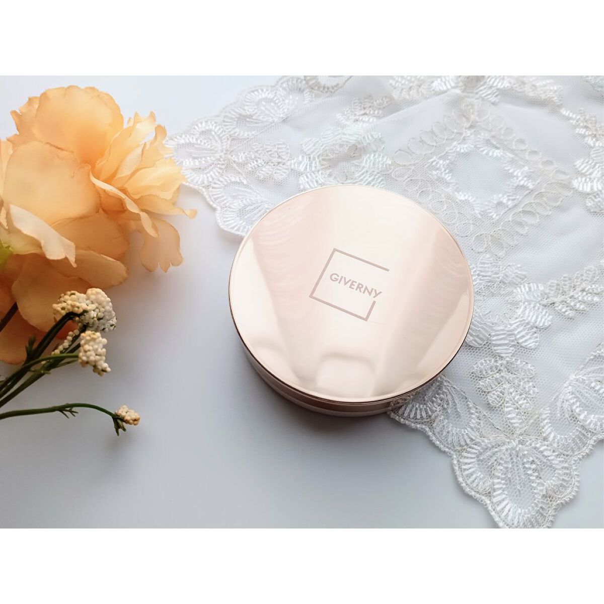 密着カバークッション 21 ライトベージュ/GIVERNY/クッションファンデーションを使ったクチコミ（1枚目）