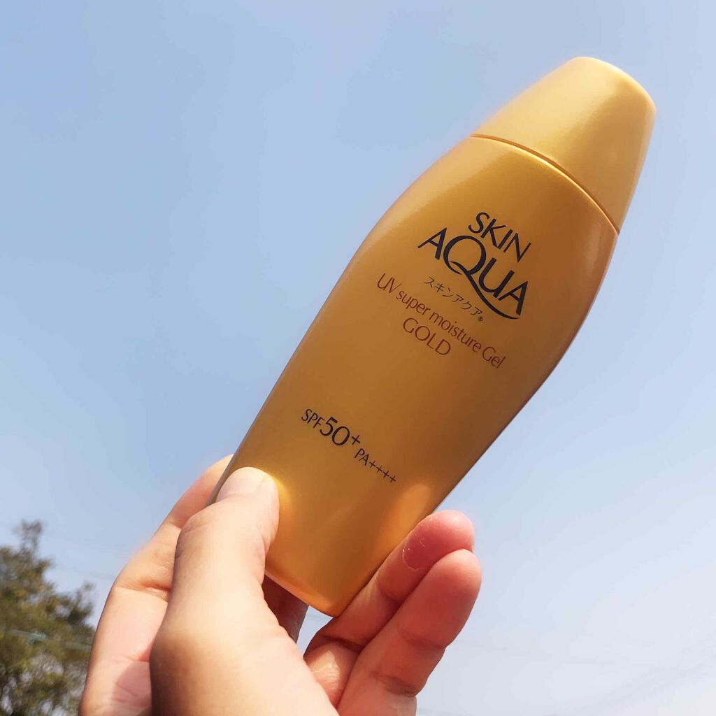 スーパーモイスチャージェルゴールド/スキンアクア/日焼け止めジェルを使ったクチコミ（1枚目）