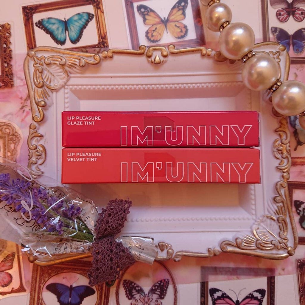 リッププレジャーベルベットティント/IM UNNY/リップティントを使ったクチコミ(5枚目)