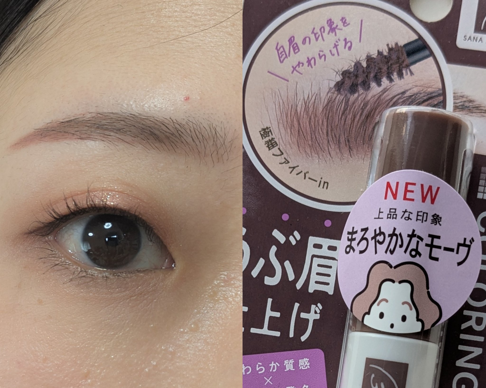 サナ ニューボーン カラーリングブロウマスカラ 03 モーヴブラウン/サナ ニューボーン/マスカラを使ったクチコミ（1枚目）