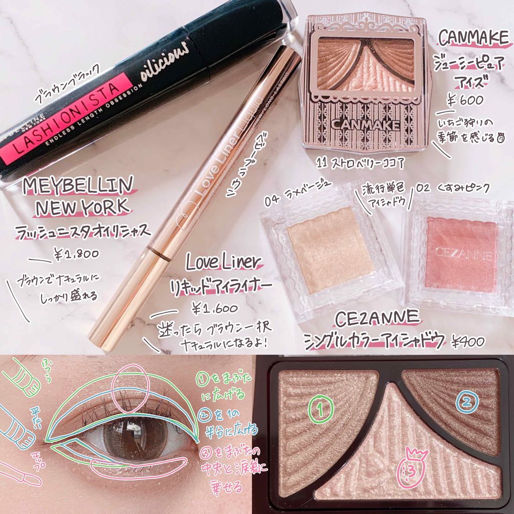 リシェ カラーリング アイブロウパウダー/Visée/パウダーアイブロウを使ったクチコミ（2枚目）