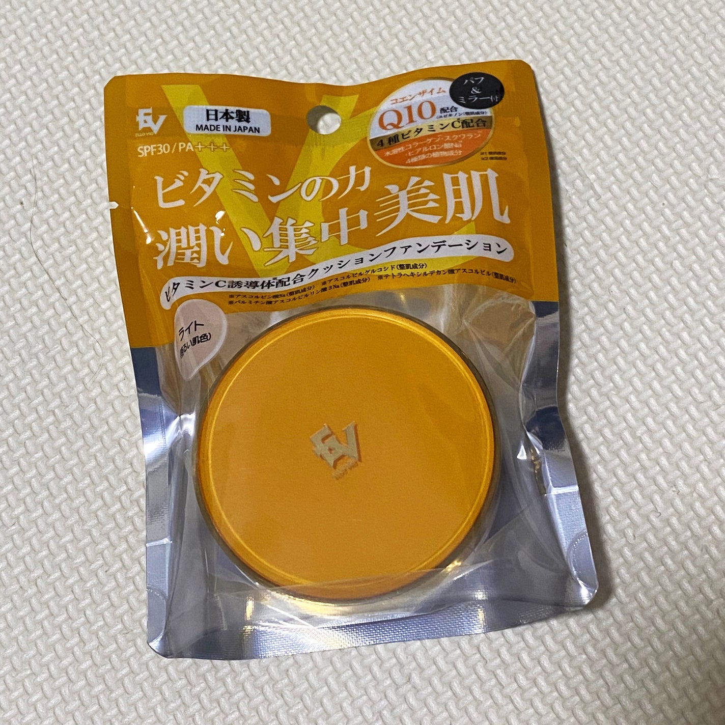 ビタミンC誘導体クッションファンデーション/プレスカワジャパン/クッションファンデーションを使ったクチコミ(1枚目)