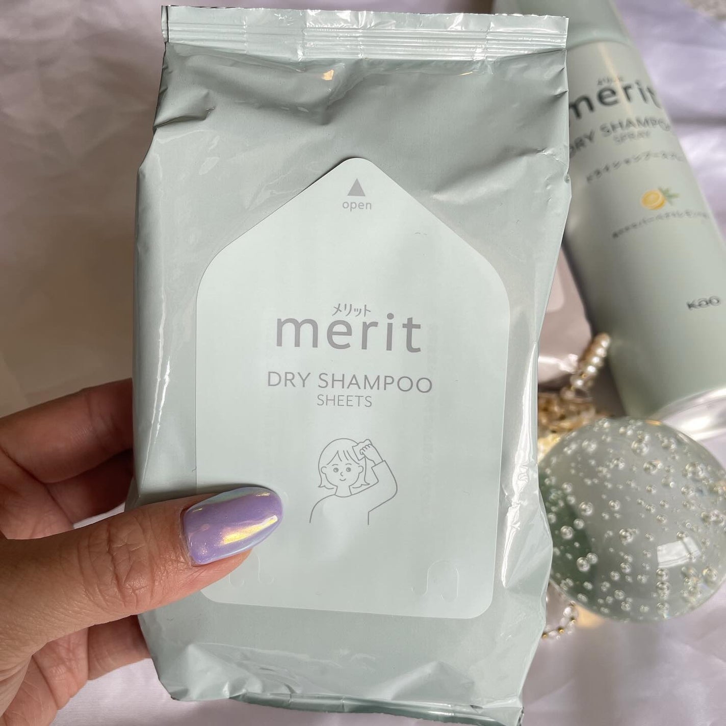 メリット ドライシャンプーシート すっきり爽快タイプ/メリット/ドライシャンプーを使ったクチコミ(4枚目)