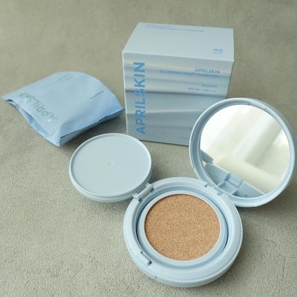 グロー マットクッション/APRILSKIN/クッションファンデーションを使ったクチコミ(4枚目)