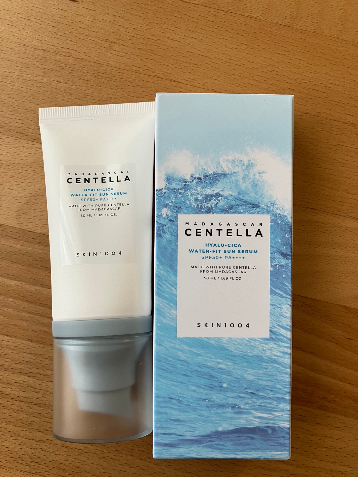 ヒアルーシカ ウォーターフィット サンセラム/SKIN1004/日焼け止めローションを使ったクチコミ(1枚目)