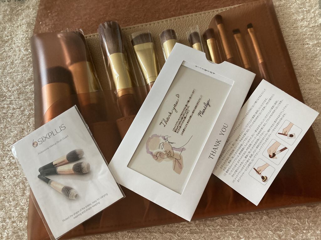SIXPLUS X MARILYN 10本メイクアップブラシセット/SIXPLUS/メイクブラシを使ったクチコミ（3枚目）