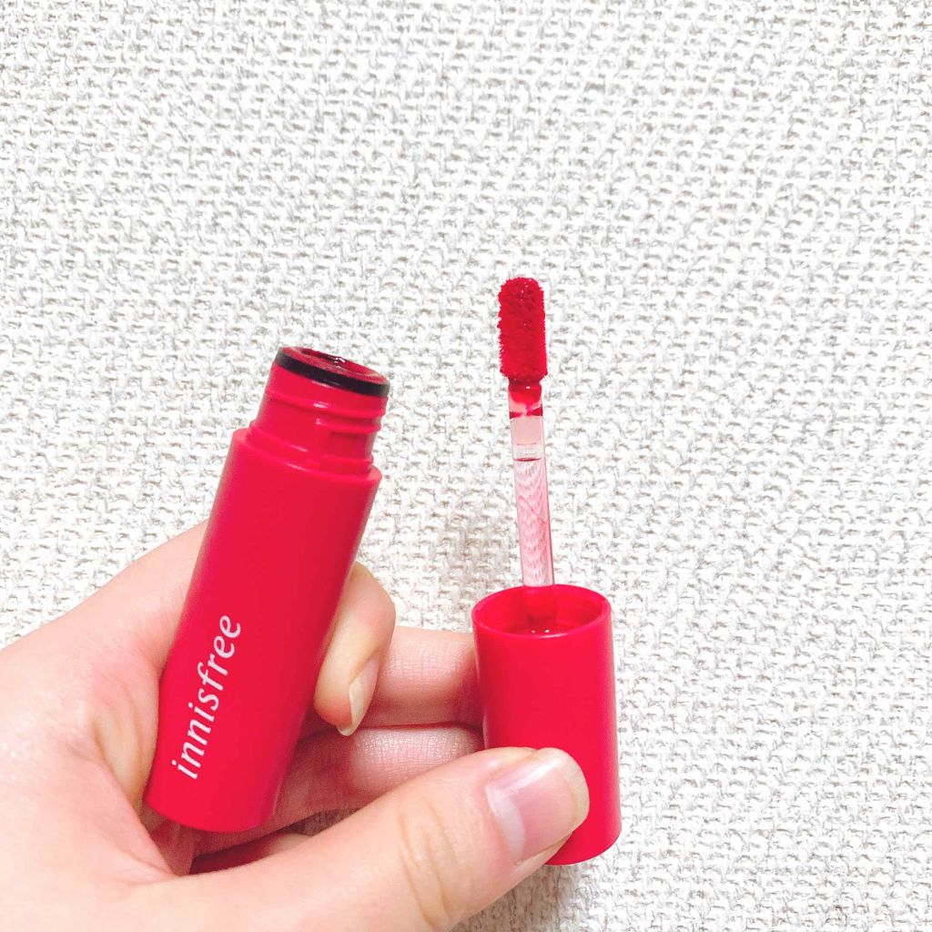 ビビッドコットン インクティント/innisfree/口紅を使ったクチコミ（2枚目）