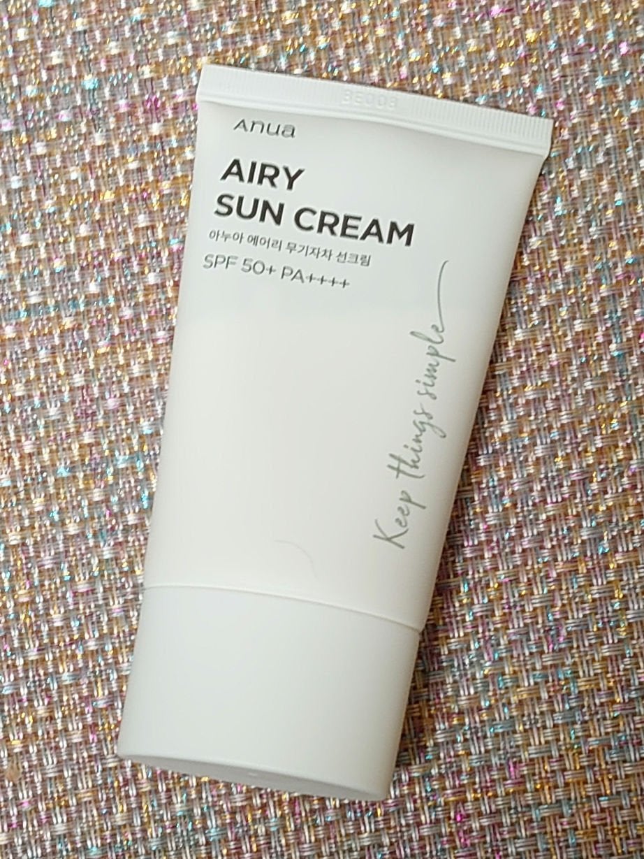 エアリーサンクリーム SPF50+PA++++/Anua/日焼け止めクリームを使ったクチコミ(1枚目)