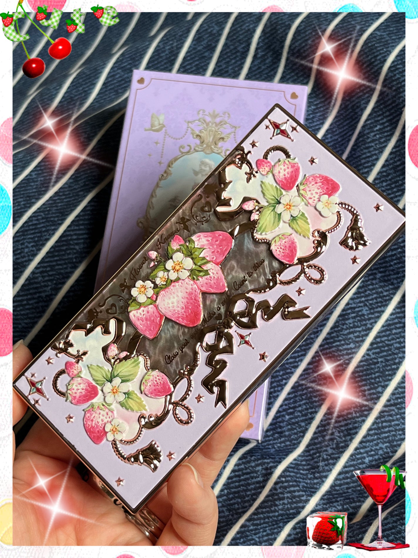 ストロベリーロココ アイシャドウパレット/FlowerKnows/アイシャドウパレットを使ったクチコミ(4枚目)