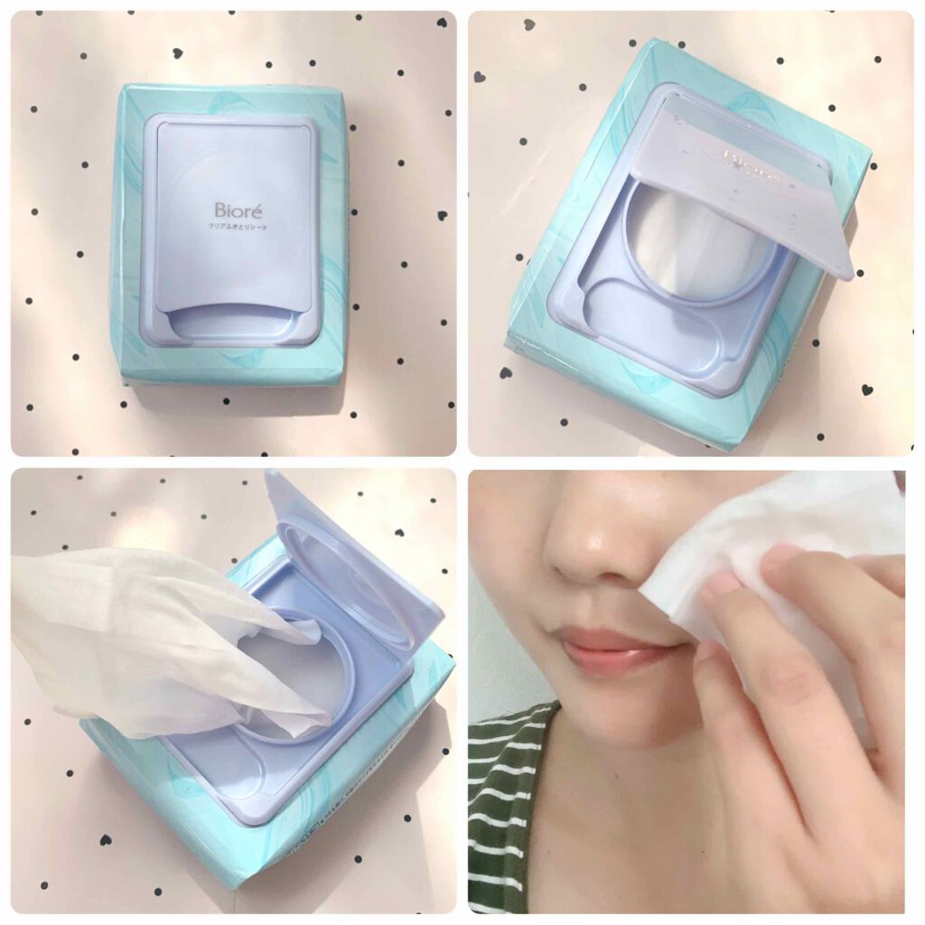 クリアふきとりシート/ビオレ/クレンジングシートを使ったクチコミ（2枚目）