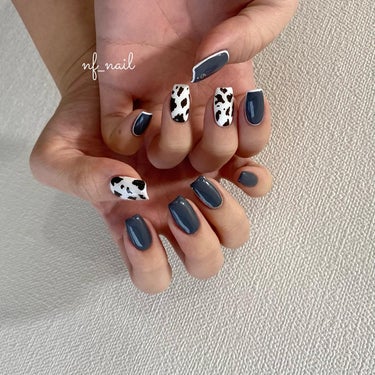 Natsumi◎nailist on LIPS 「animal.🐄♡.#ネイル#ネイルデザイン#ネイルアート..」（2枚目）