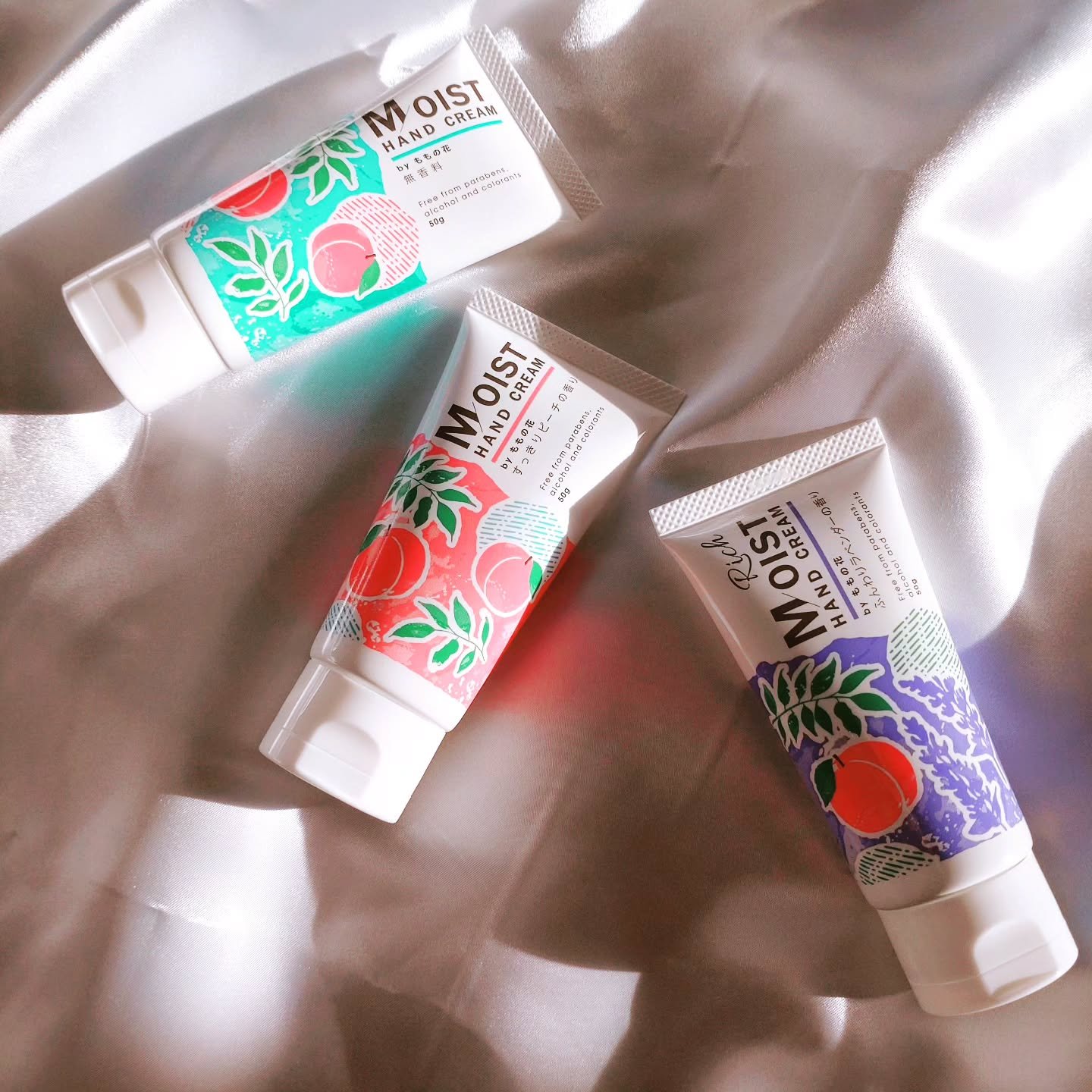 ももの花 モイストハンドクリーム すっきりピーチの香り/オリヂナル/ハンドクリームを使ったクチコミ（1枚目）