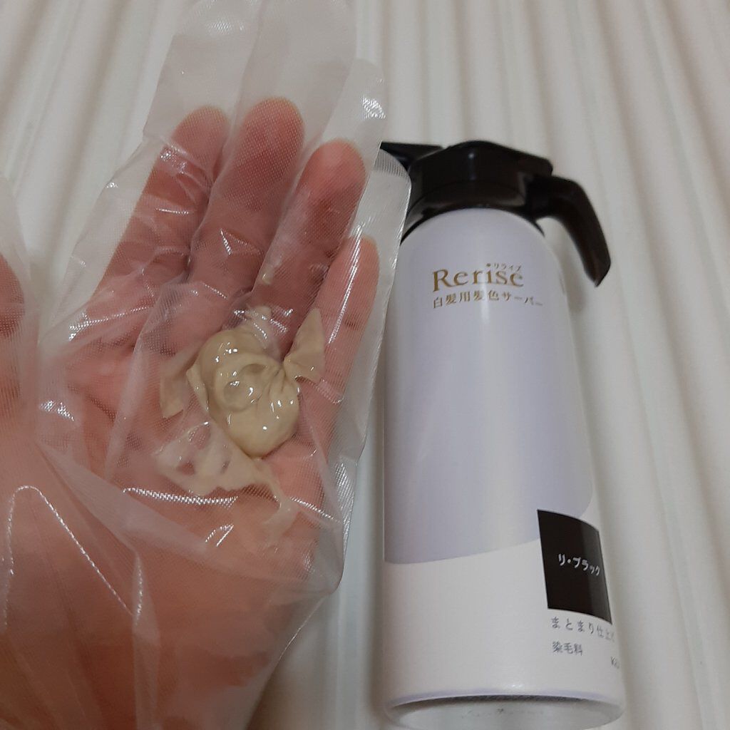 白髪用髪色サーバー リ・ブラック まとまり仕上げ/リライズ/ヘアカラーを使ったクチコミ(1枚目)