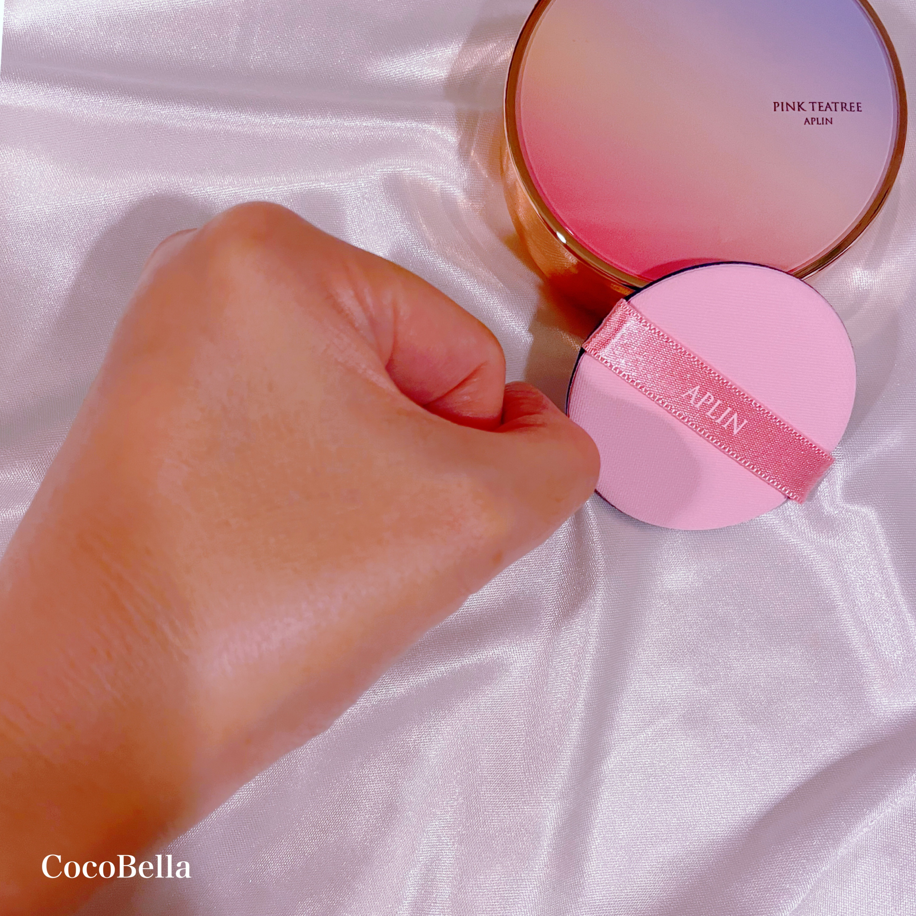 ピンクティーツリーカバークッション/APLIN/クッションファンデーションを使ったクチコミ（2枚目）