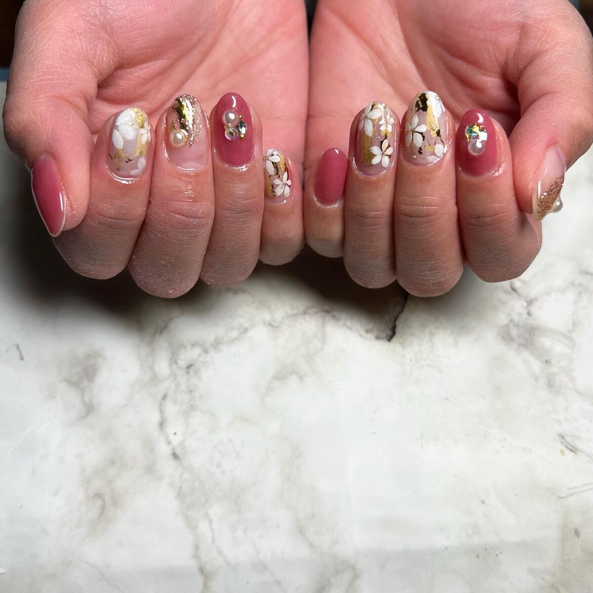 #お花ネイル,#ネイル,#ニュアンスネイル,#スカルプネイル,#ジェルネイル,#ママネイル,#ギャルネイル,#大人ネイル,#派手ネイル,#ネイル,#城陽ネイル,#京都ネイル,#大阪ネイル,#奈良ネイルのネイルデザイン