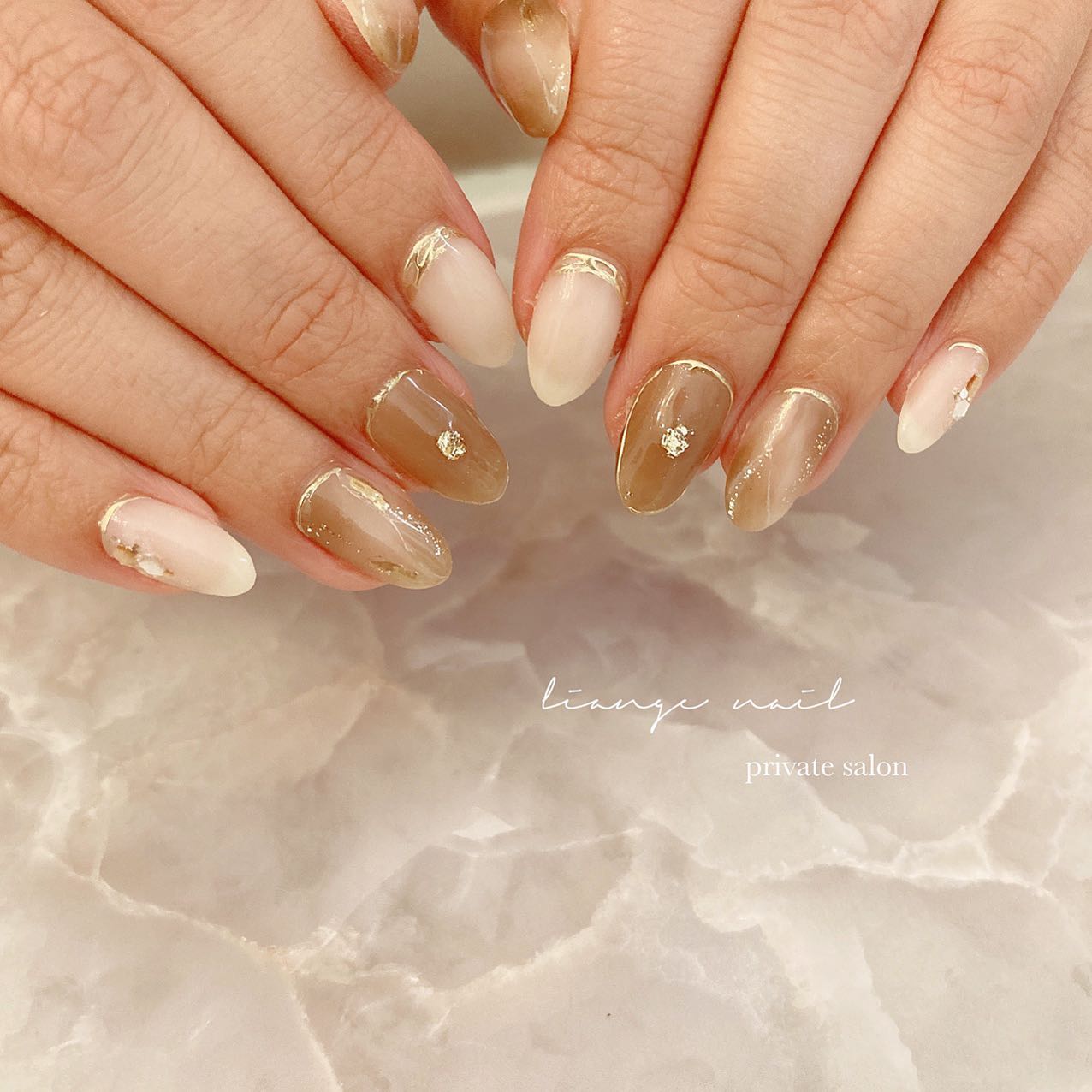 #リアンジェネイル,#柏ネイル,#ネイル,#ニュアンスネイル,#大人ニュアンスネイル,#ミラーネイル,#天然石ネイルのネイルデザイン