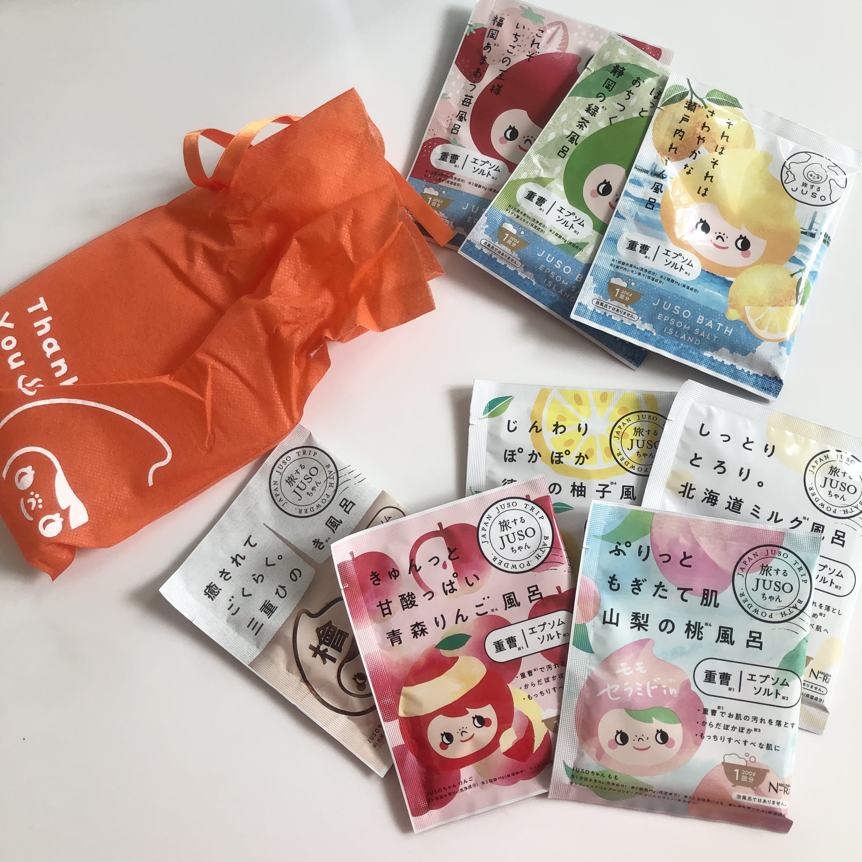 JUSO BATH POWDER 苺の香り/旅するJUSO/炭酸系入浴剤を使ったクチコミ（1枚目）