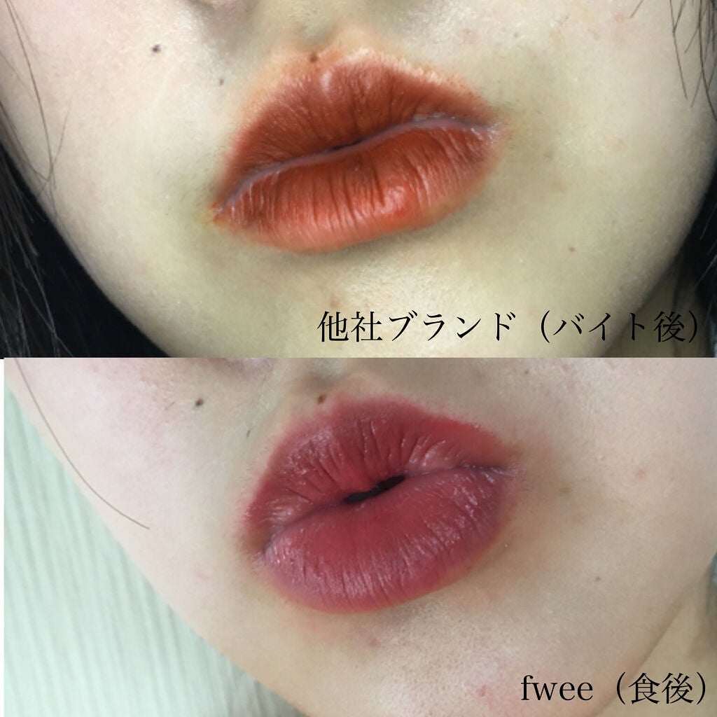 フィーティントスエード/fwee/リップティントを使ったクチコミ(6枚目)