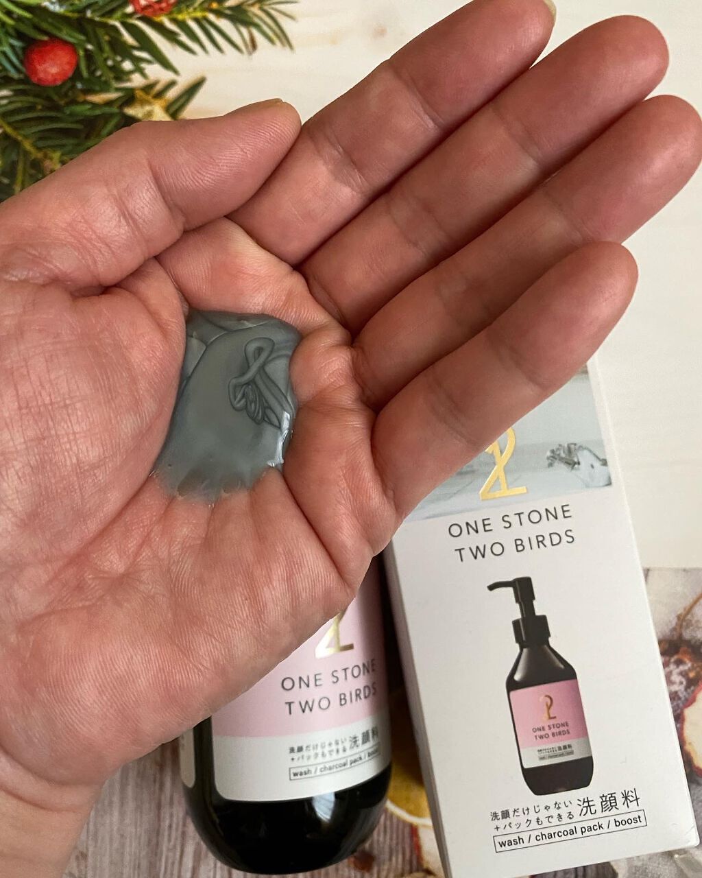洗顔だけじゃない＋パックもできる洗顔料/ONE STONE TWO BIRDS/その他洗顔料を使ったクチコミ（3枚目）