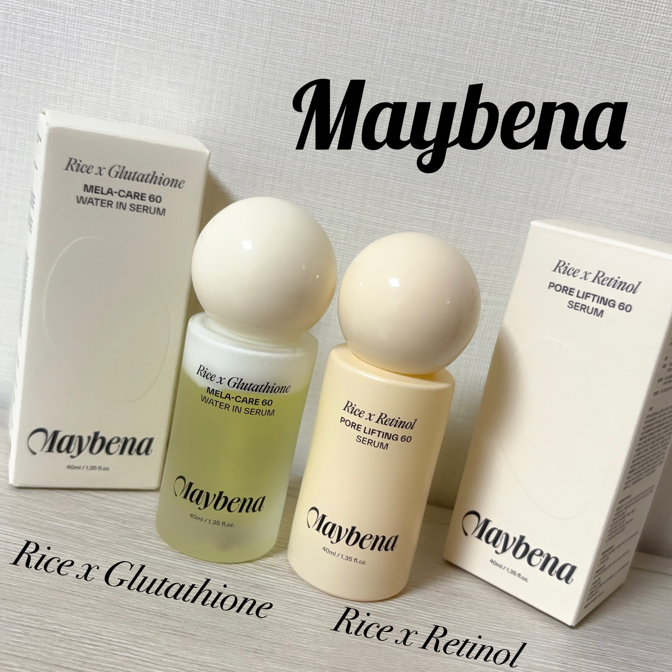 ライスX グルタチオン メラケアー60 ウォーターインセラム/MAYBENA/美容液を使ったクチコミ（1枚目）