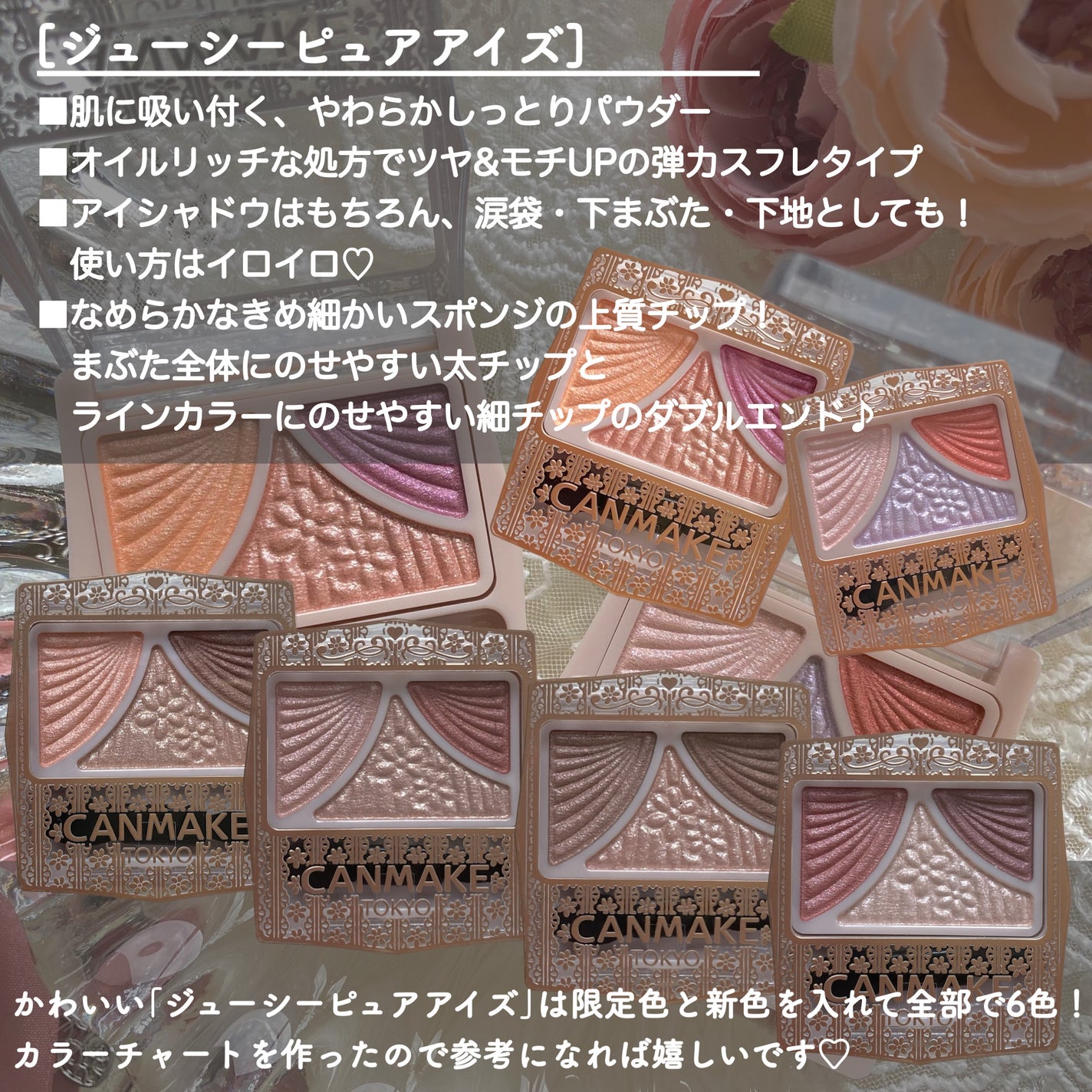 ジューシーピュアアイズ/キャンメイク/アイシャドウパレットを使ったクチコミ(10枚目)