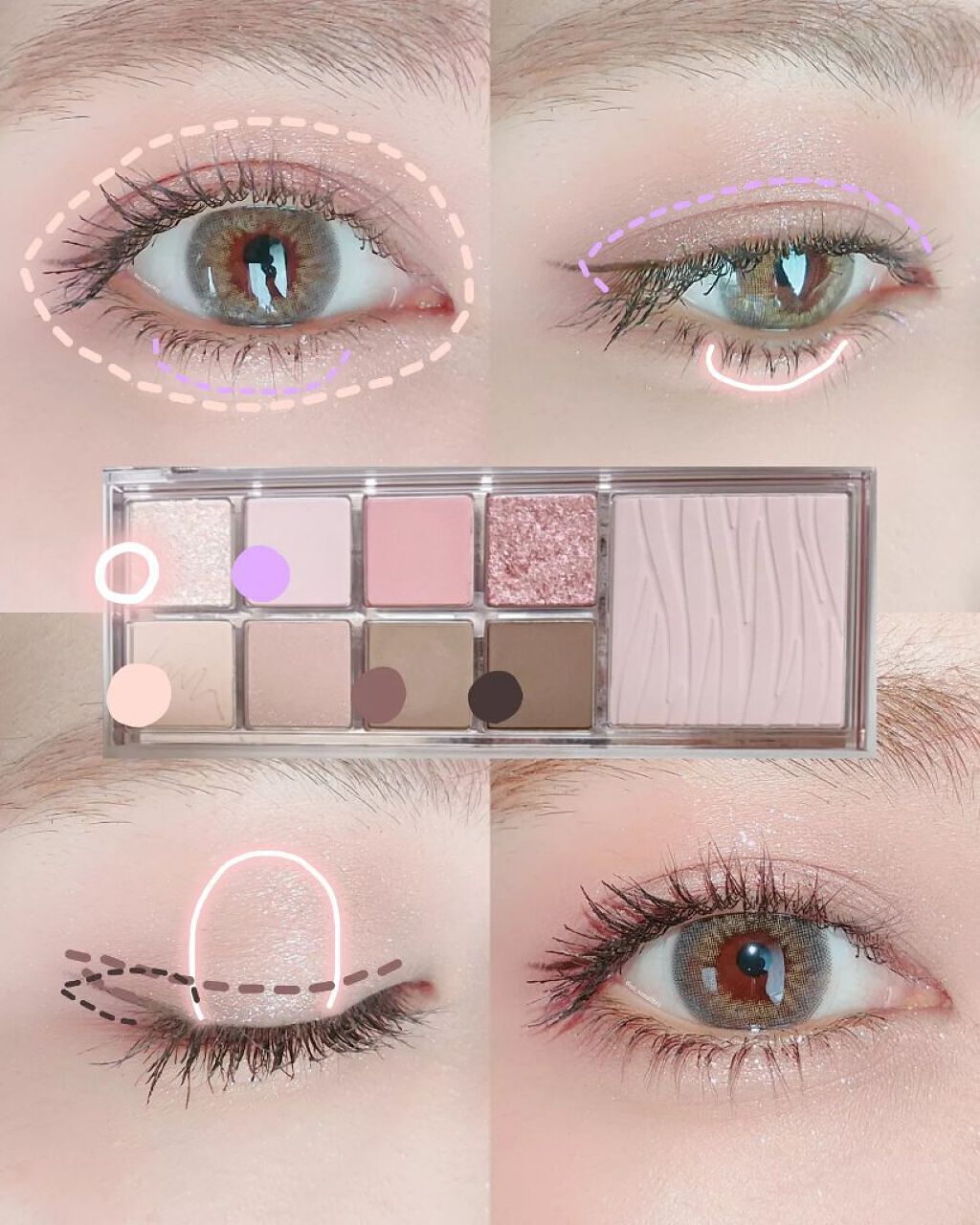 ミックスブラーリングアイパレット/wakemake/マルチパレットを使ったクチコミ(3枚目)