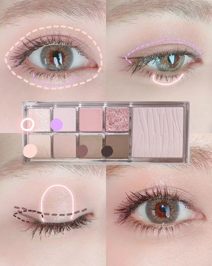 ミックスブラーリングアイパレット/wakemake/マルチパレットを使ったクチコミ(3枚目)