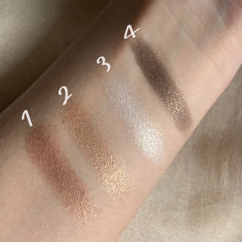 アイカラー4色タイプ ゴールドブラウン/無印良品/アイシャドウパレットを使ったクチコミ（3枚目）