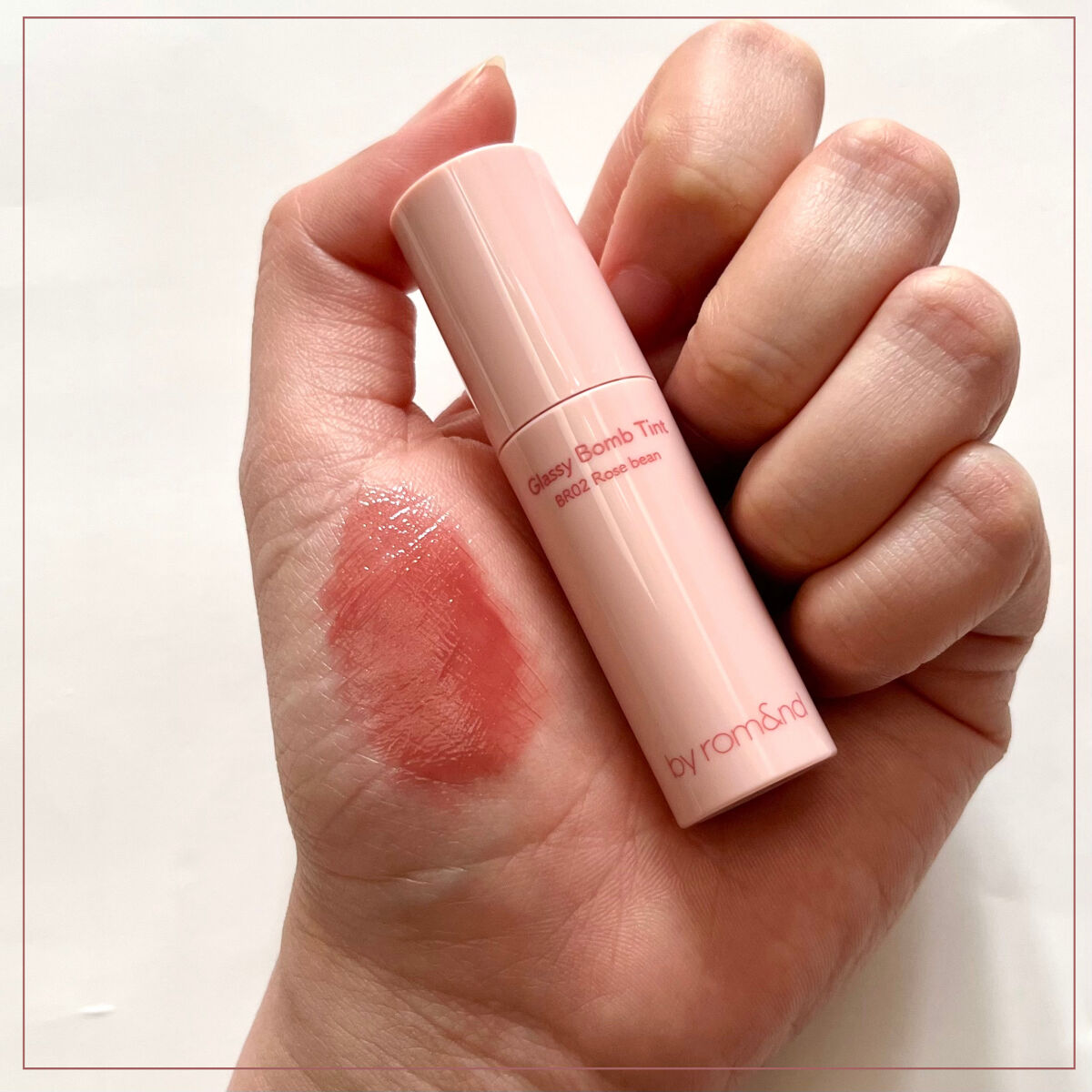 アンドバイロムアンド　グラッシーボムティント/&nd by rom&nd/リップティントを使ったクチコミ（2枚目）