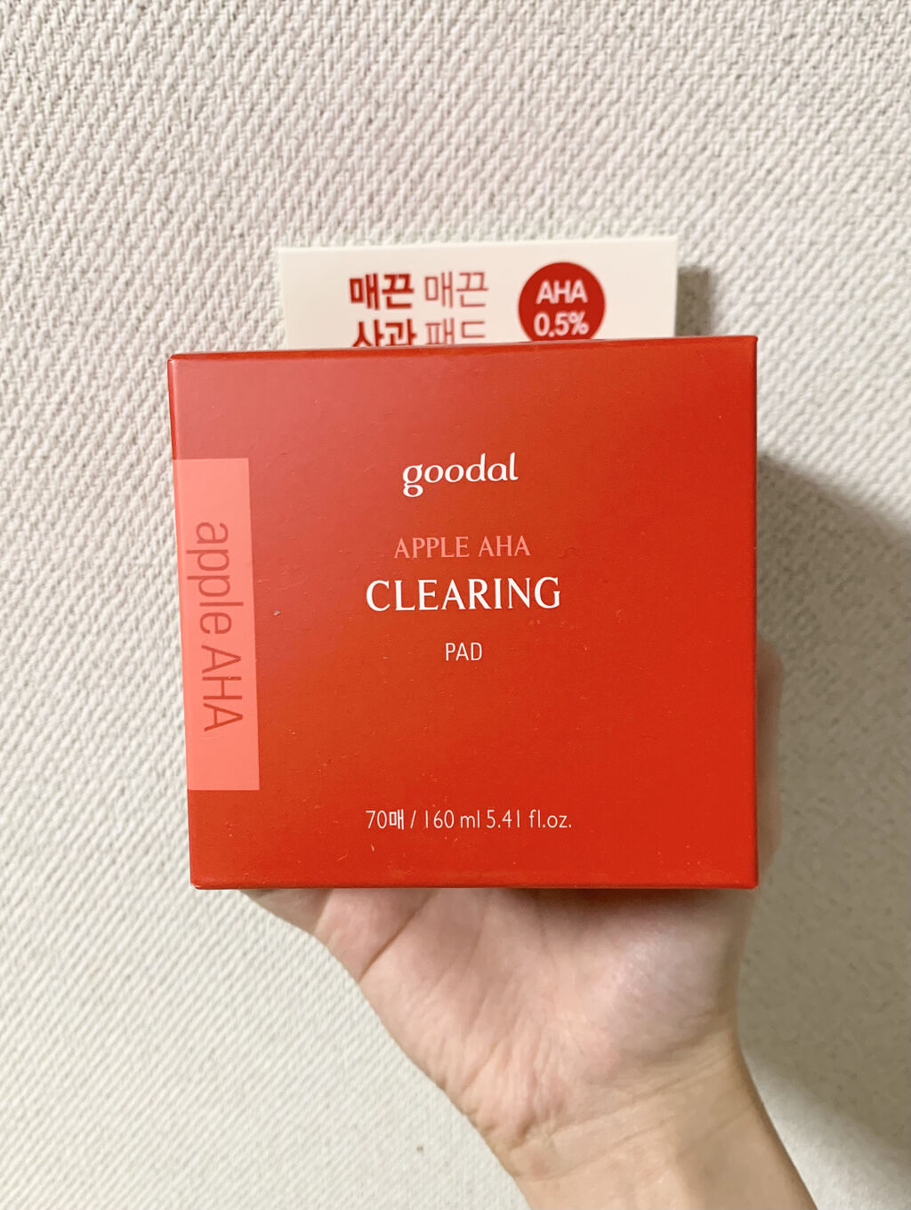 アップル AHA クリアリング パッド/goodal/トナーパッドを使ったクチコミ（1枚目）