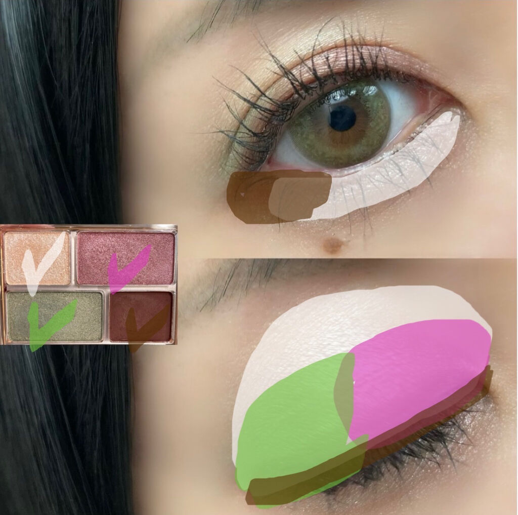 リラクシーアイシャドウ/GENE TOKYO/アイシャドウパレットを使ったクチコミ（3枚目）