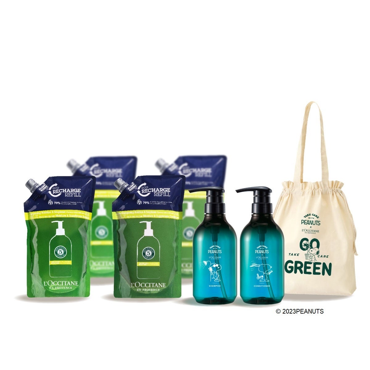 L'OCCITANE SNOOPYサマー ファイブハーブス モイスチャライジングレフィルバリュアブル