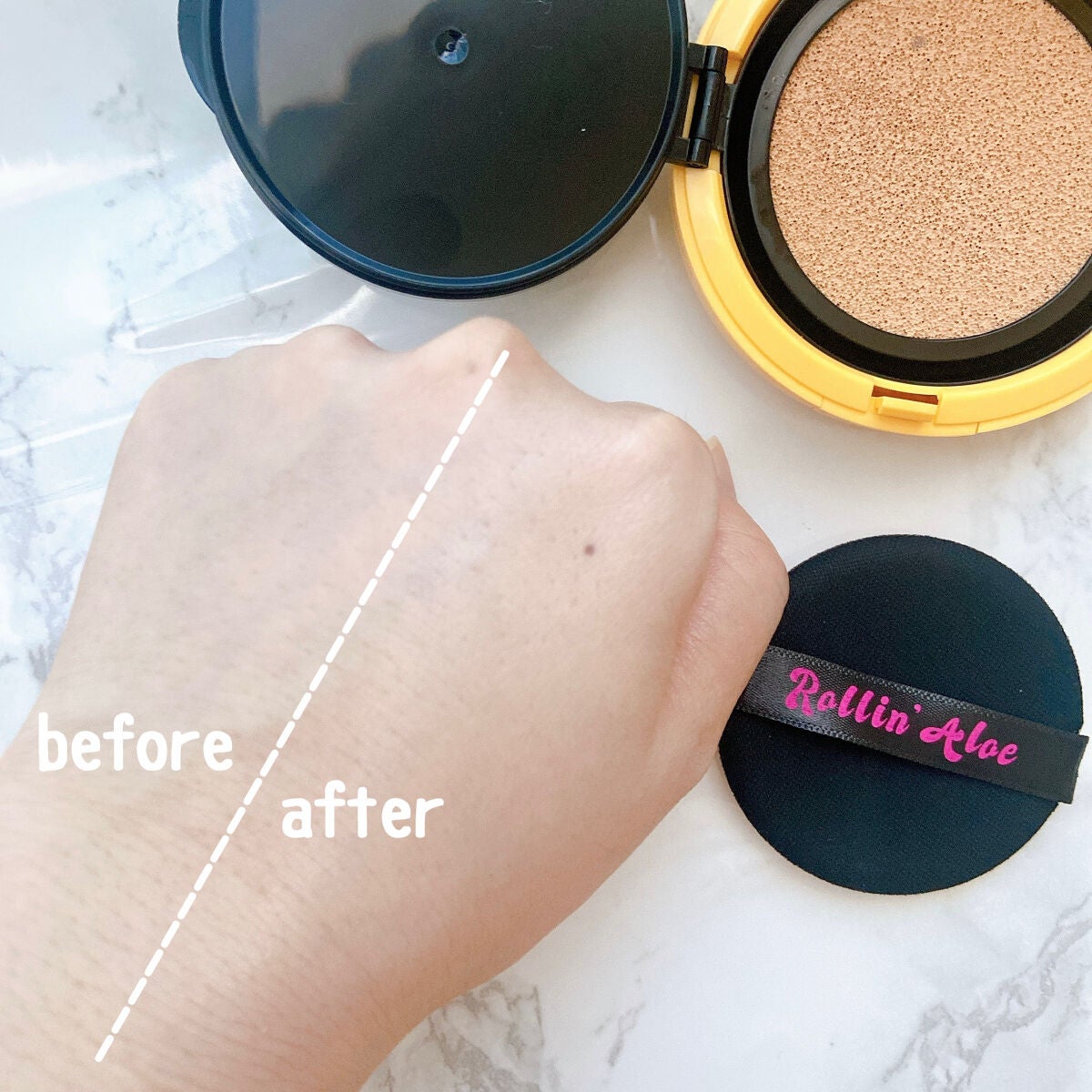ESSENCE TRAP CUTION/Rollin' Aloe/クッションファンデーションを使ったクチコミ(4枚目)