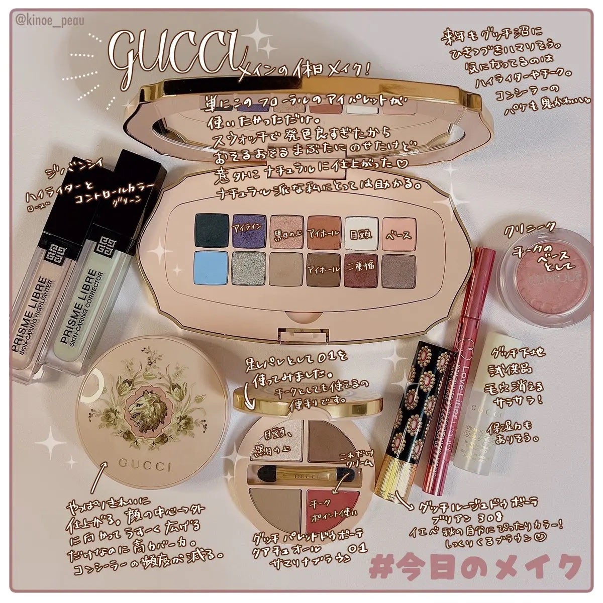 試してみた】GUCCI パレット ボーテ デ ジュー フローラルの 試してみた】GUCCI パレット ボーテ デ ジュー フローラルの