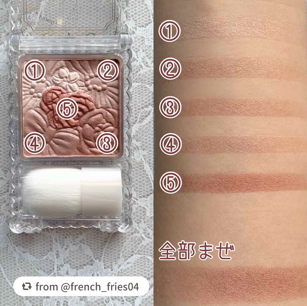 グロウフルールチークス/キャンメイク/パウダーチークを使ったクチコミ(3枚目)