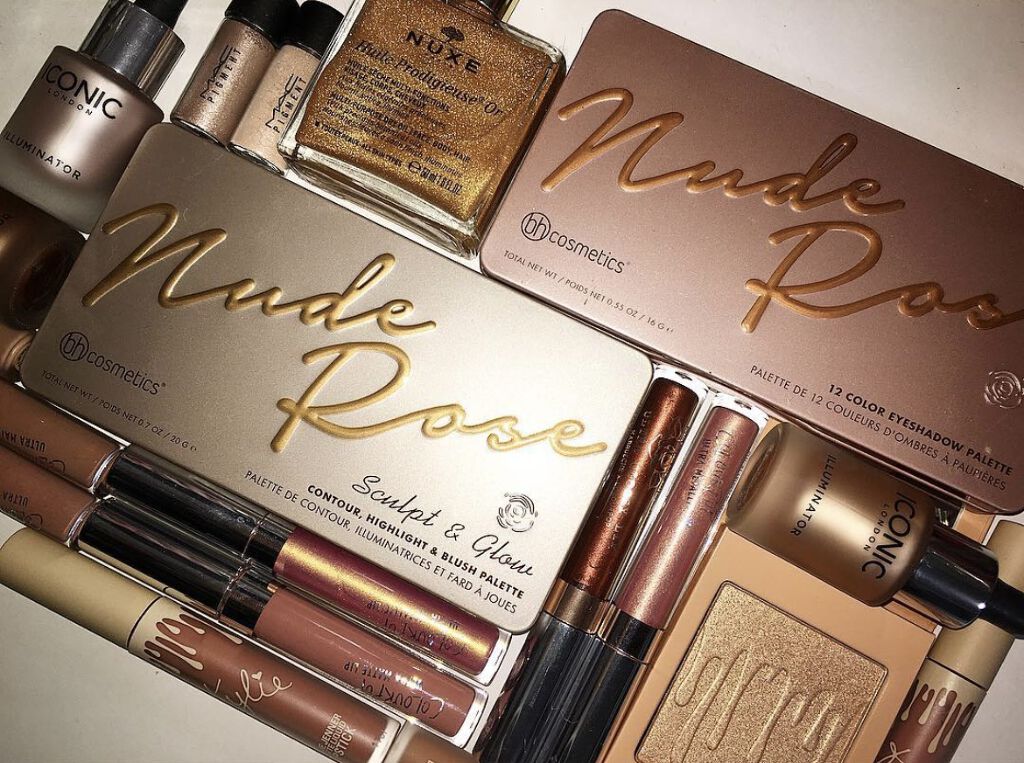 Nude Rose Sculpt & Glow Palette/bh cosmetics/パウダーハイライトを使ったクチコミ（1枚目）