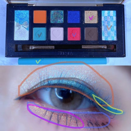 アリスドリームランドシリーズ 12色アイシャドウパレット(ZEESEA×大英博物館)/ZEESEA/アイシャドウパレットを使ったクチコミ(5枚目)