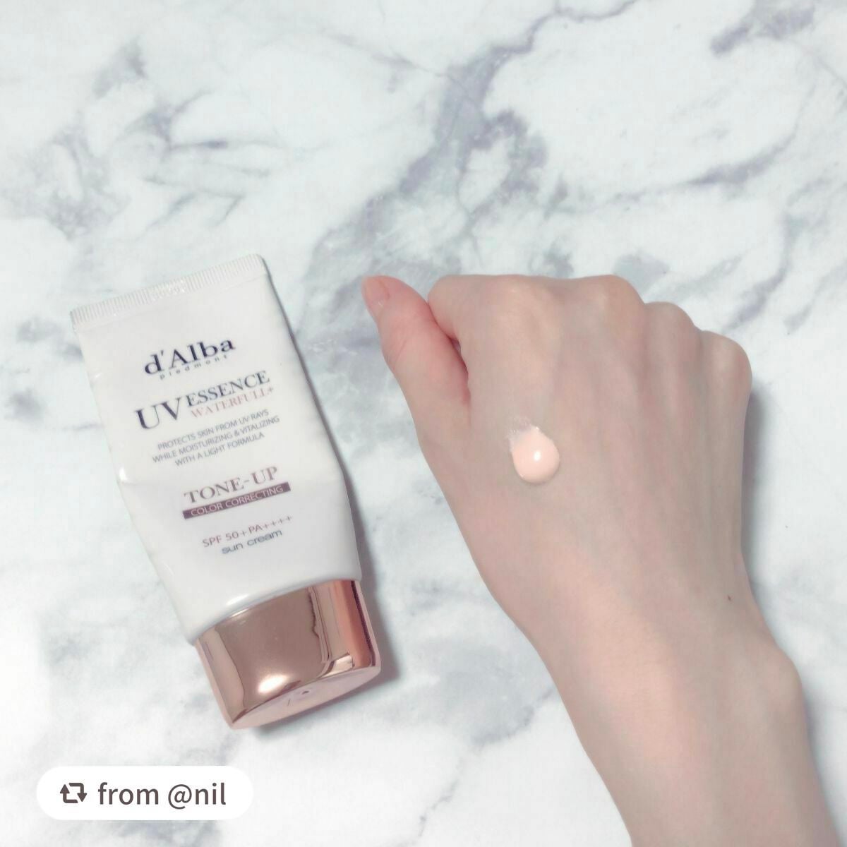 ウォータフルトーンアップサンクリーム/ダルバ/日焼け止めクリームを使ったクチコミ(1枚目)