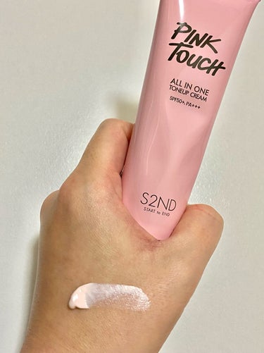 ピンクタッチ UVトーンアップクリーム/S2ND/化粧下地を使ったクチコミ（1枚目）