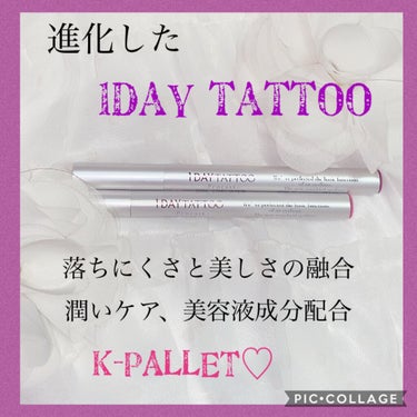 1DAY TATTOO プロキャスト ザ・アイライナー RP ローズピンク/K-パレット/リキッドアイライナーを使ったクチコミ（1枚目）